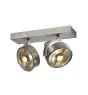 SLV Kalu Spot Aluminium Gris Rond | Convient pour 2x GU10 (AR111) 