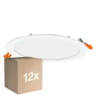 Voordeelpak 12x Osram LED Downlight Recess Slim Wit 22W 2000lm 110D - 830 Warm Wit | Zaagmaat 200mm - IP20